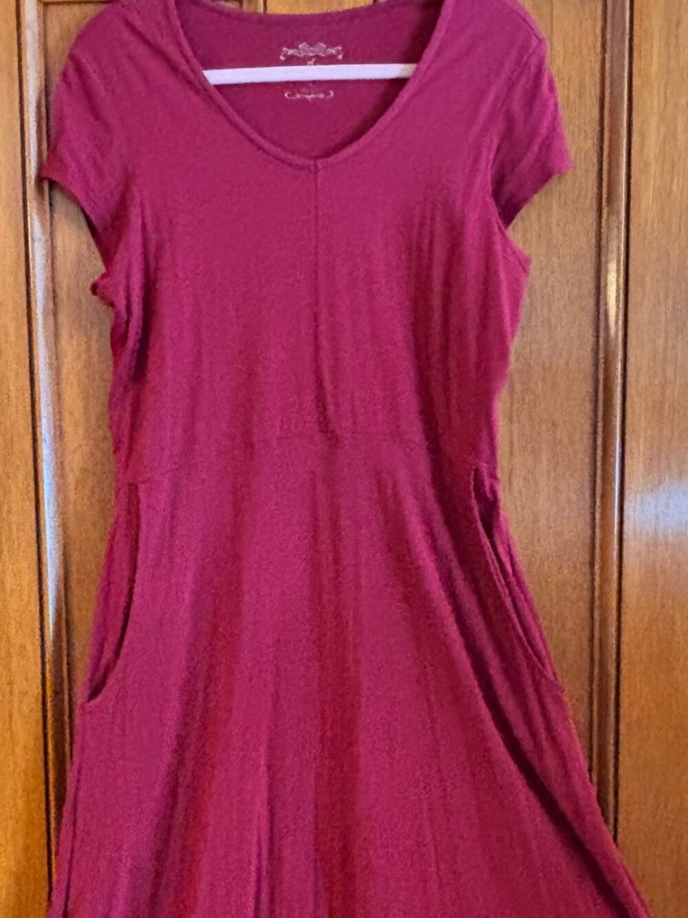 Peruvian Connection Cranberry Knit Dress in XL